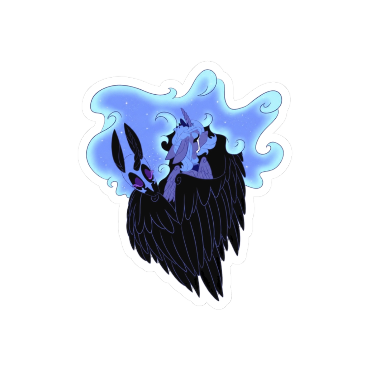 Comforting Darkness Cozy Gothic Sticker - Night Owl Vinyl Decal - alternate angle 3, merchandise