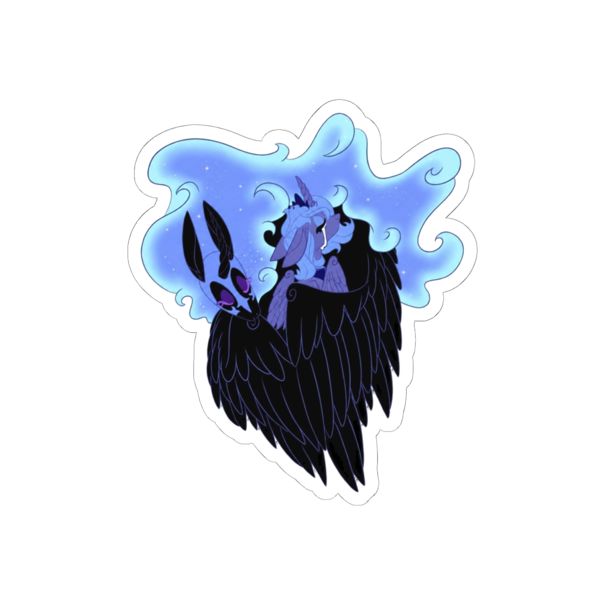 Comforting Darkness Cozy Gothic Sticker - Night Owl Vinyl Decal - alternate angle 1, merchandise