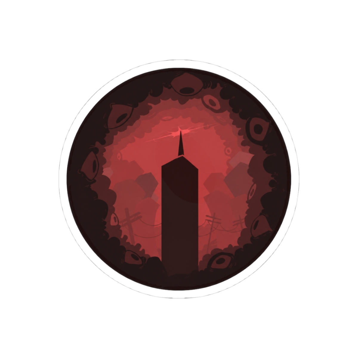 Pale City Spectral Metropolis Sticker | Ethereal Urban Vinyl Decal