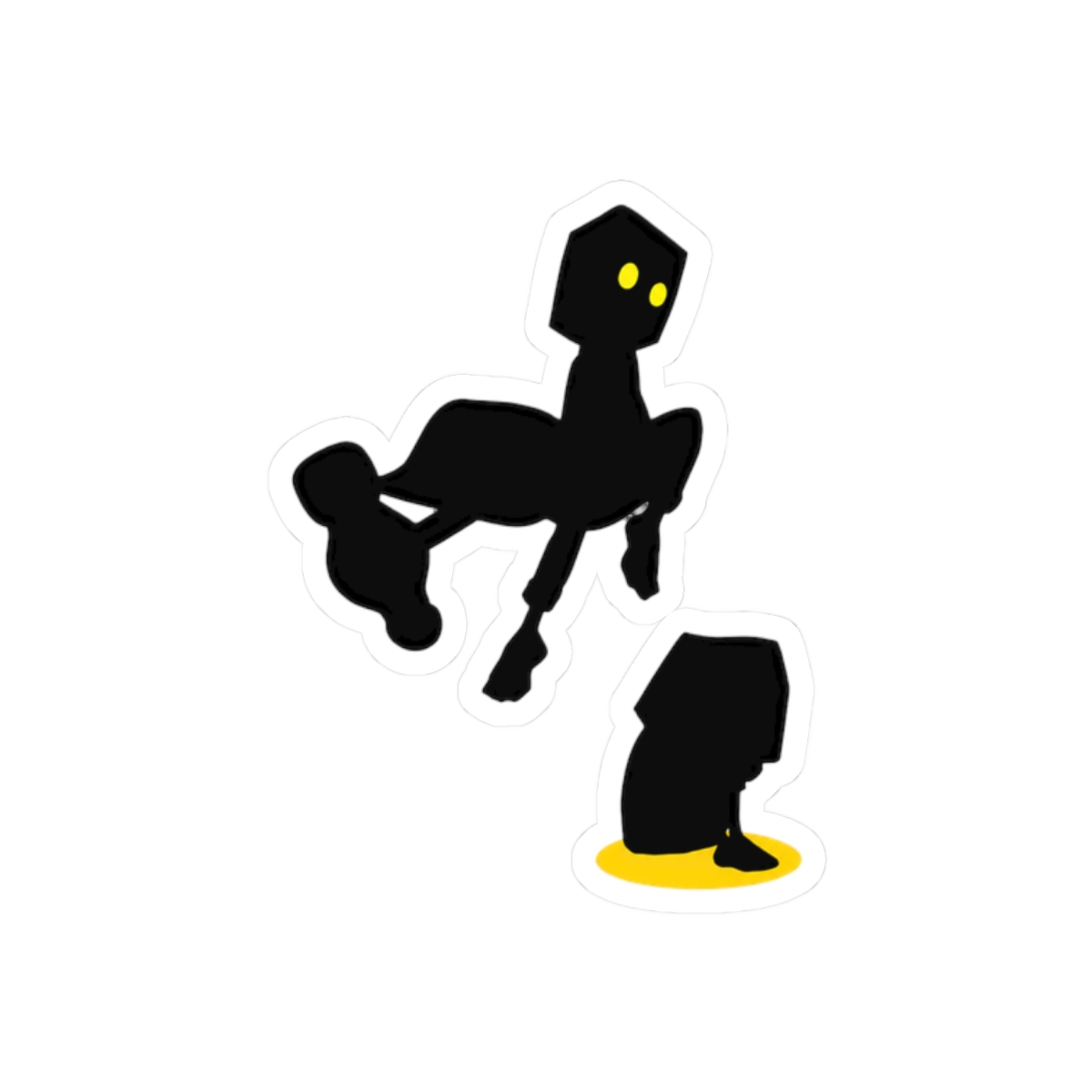 Little Nightmares Mono and Six Sticker | Creepy Cute Vinyl Decal - alternate angle 3, merchandise