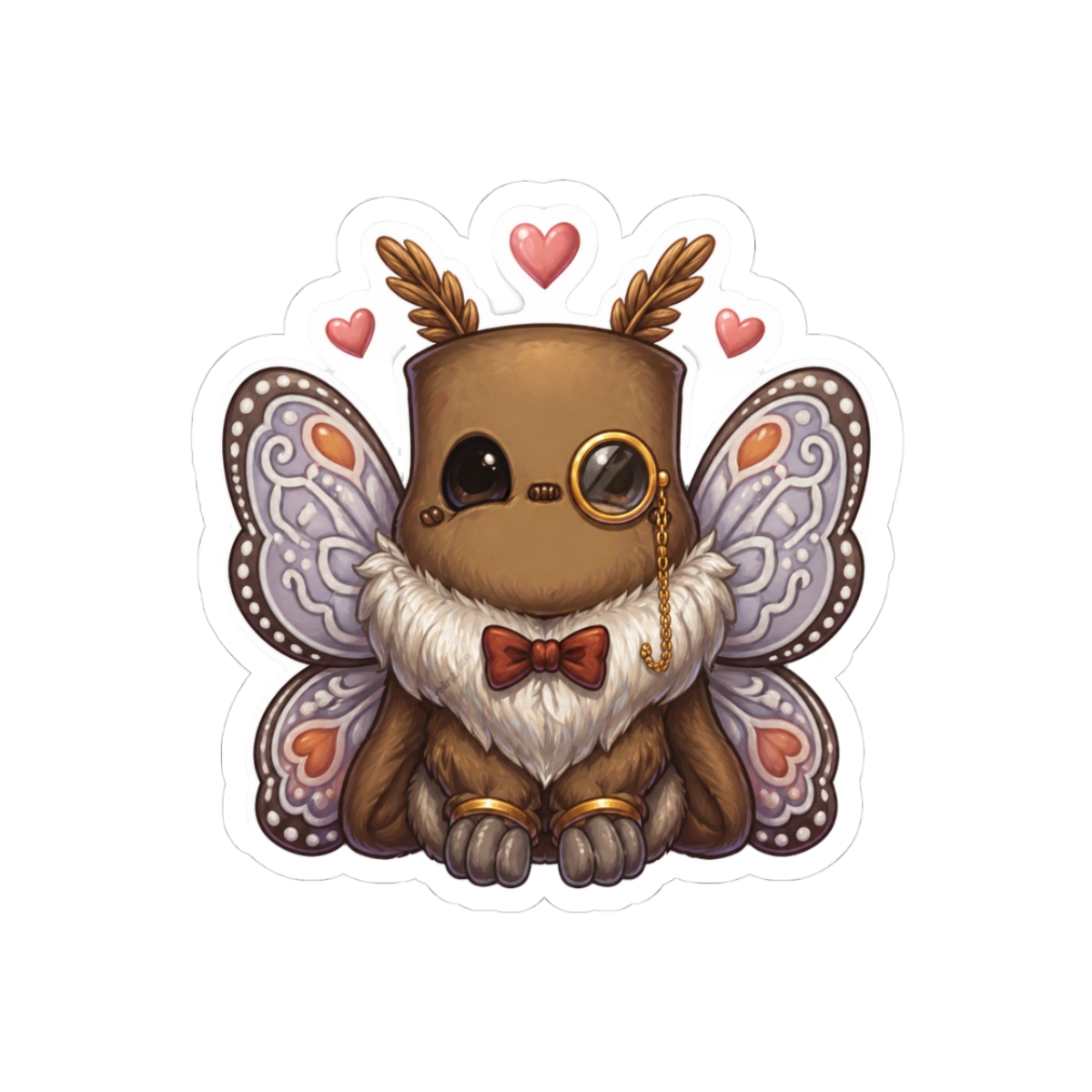 Moth Mono FanArt Sticker | Intricate Mysterious Vinyl Decal