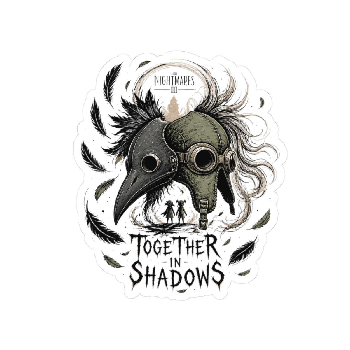 Little Nightmares III "Together In Shadows" Sticker - alternate angle 1, merchandise
