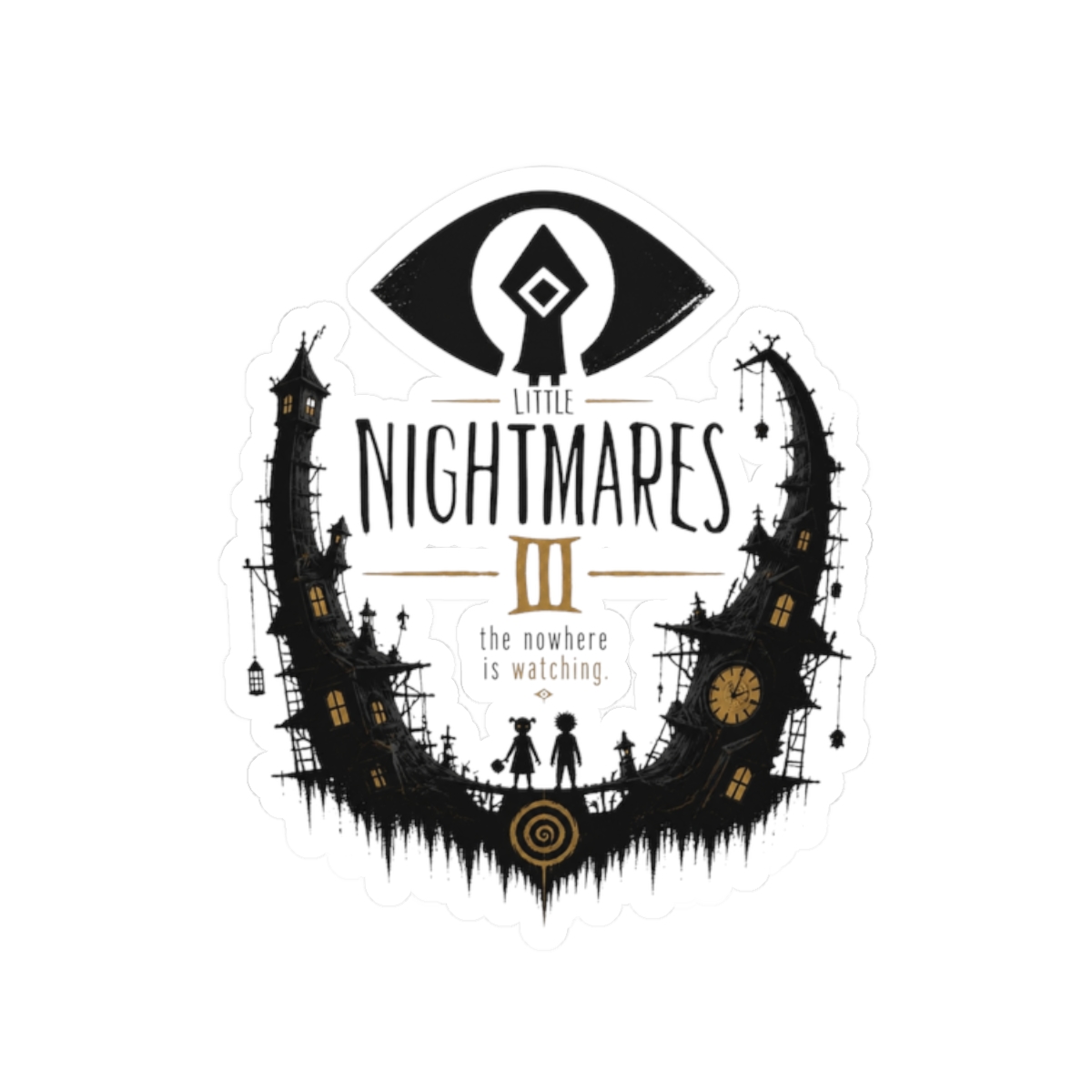 Little Nightmares III "The Nowhere is watching." Sticker - Official Stickers merchandise