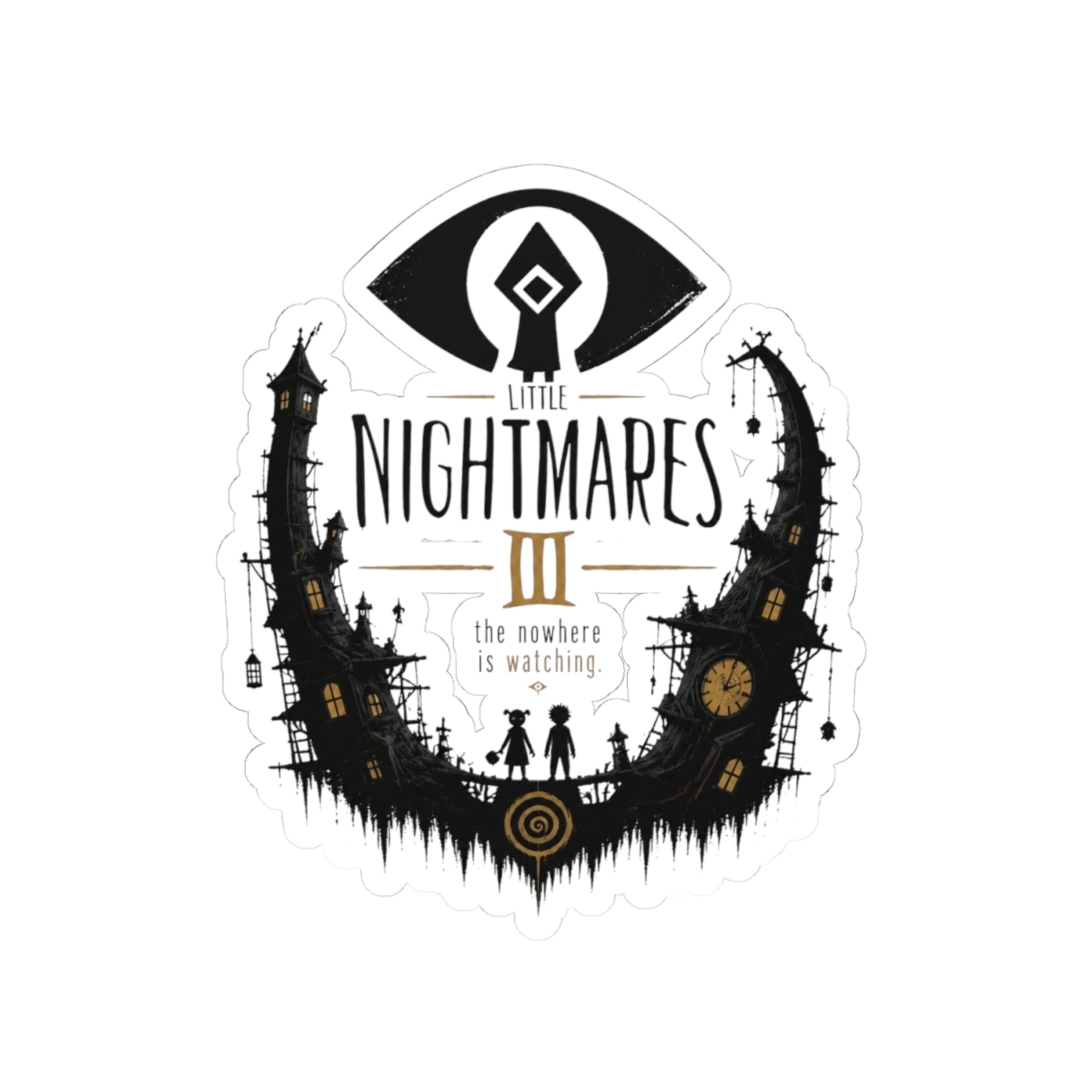 Little Nightmares III "The Nowhere is watching." Sticker - alternate angle 2, merchandise